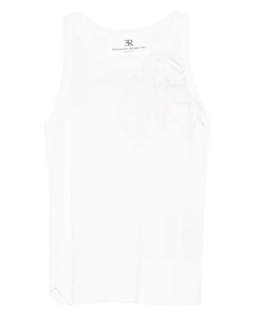 Ermanno Scervino レーストリム トップ White