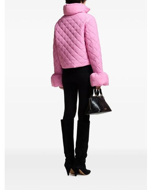 Essentiel Antwerp Pink Kiamond Quilted Padded Jacket
