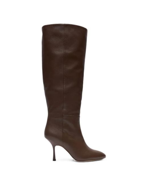 Stuart Weitzman Brown Madison Leather Knee-High Boots