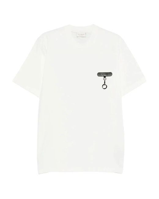 Yes London White Charm-Detailing T-Shirt for men