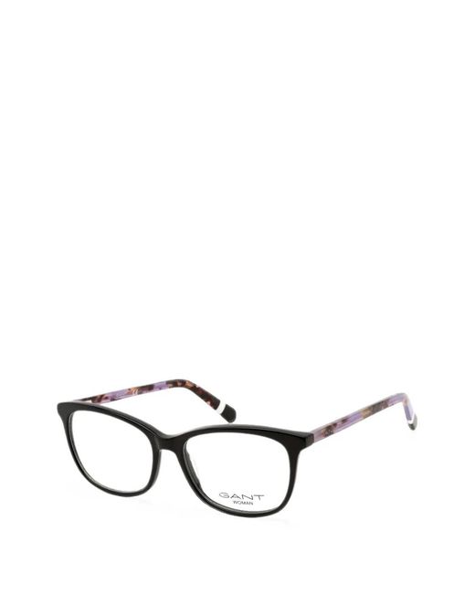 Gant Black Rectangle-Frame Glasses
