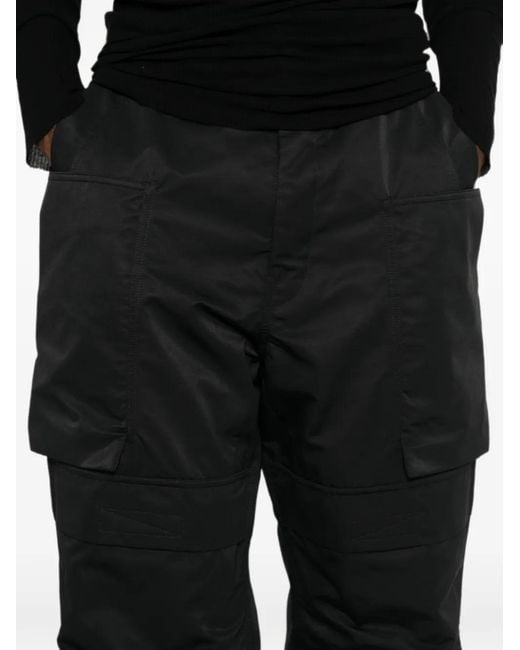 Rick Owens Black Cargo-Pocket Trousers for men