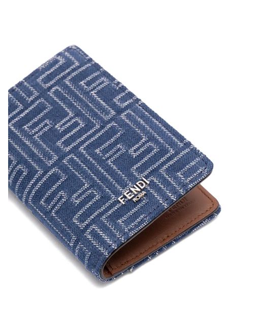 Fendi Blue Ff Denim Wallet for men