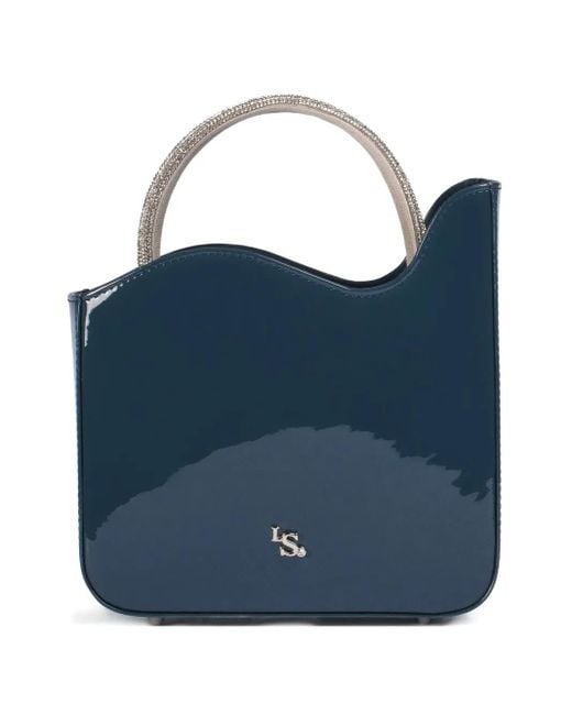 Le Silla Blue Small Ivy Crystal-Embellished Tote Bag