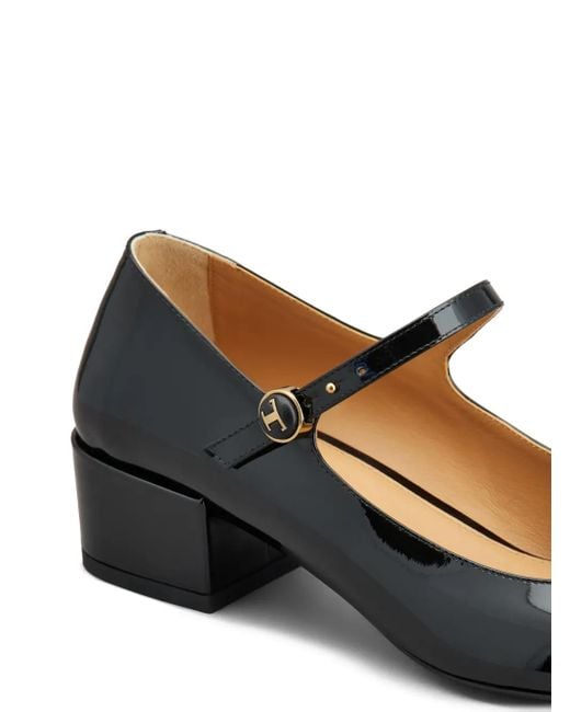 Tod's Black Patent Leather Cuoio Pumps 50