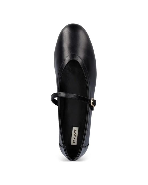 Gant White Buckle-Fastening Leather Ballet Flats