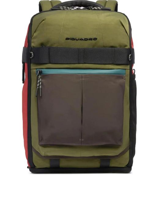 Piquadro Green Logo Backpack