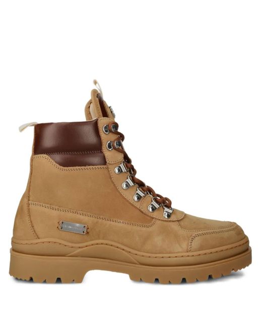 Filling Pieces Brown Bikerstiefel Mit Schnürung