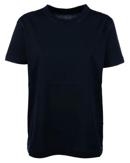 Fabiana Filippi Black Jersey Round Neck Tshirt