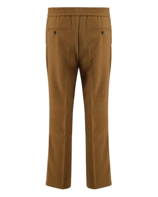 AMI Natural Elasticated-Waist Wool Trousers for men