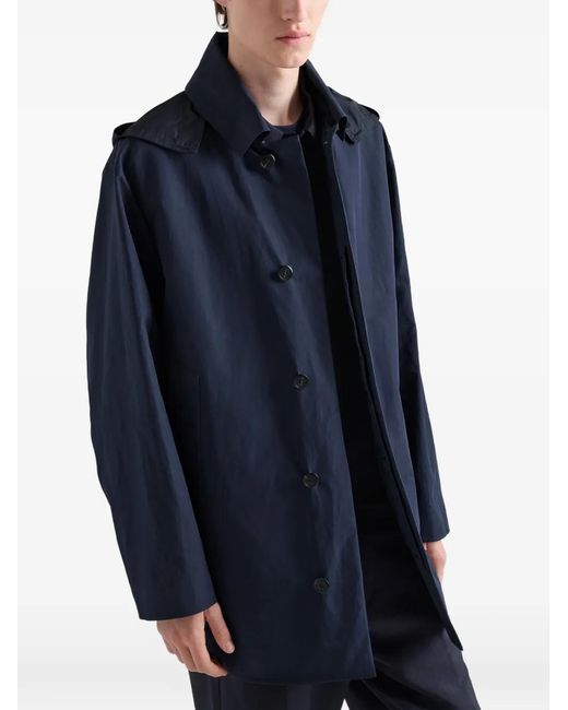 Abrigo Con Capucha Prada de hombre de color Blue
