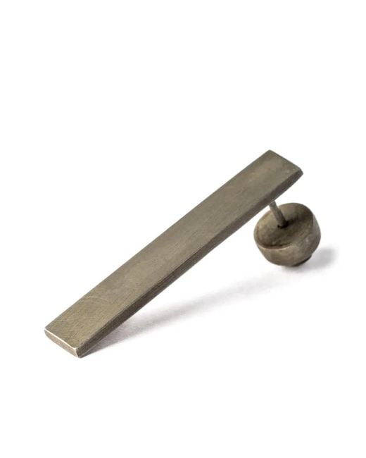 Parts Of 4 Metallic Plate Matte-Finish Single Earring