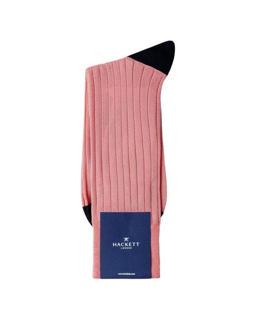 Calzini Con Inserti A Contrasto di Hackett in Pink da Uomo