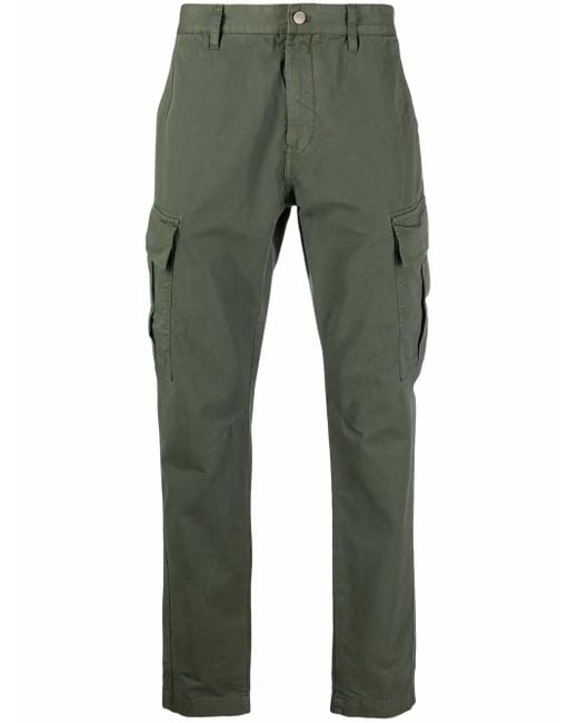 Philipp Plein Green Straight-Leg Cargo Trousers for men