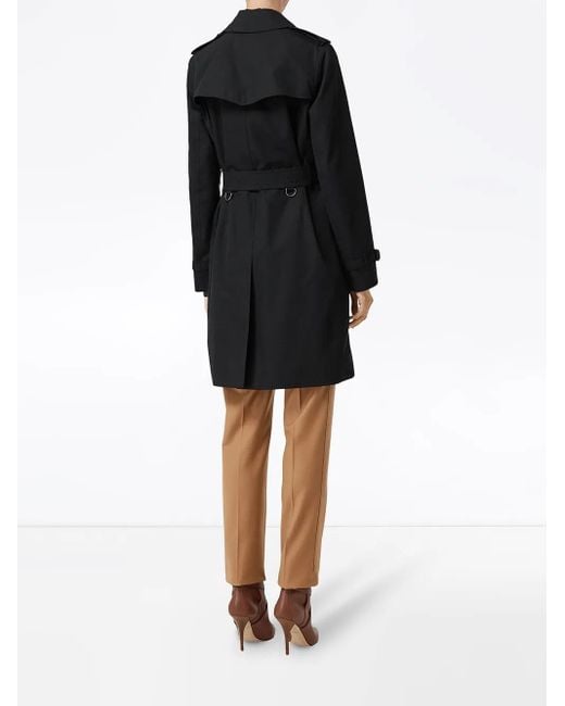 Burberry Black The Mid-length Kensington Heritage Trench Coat