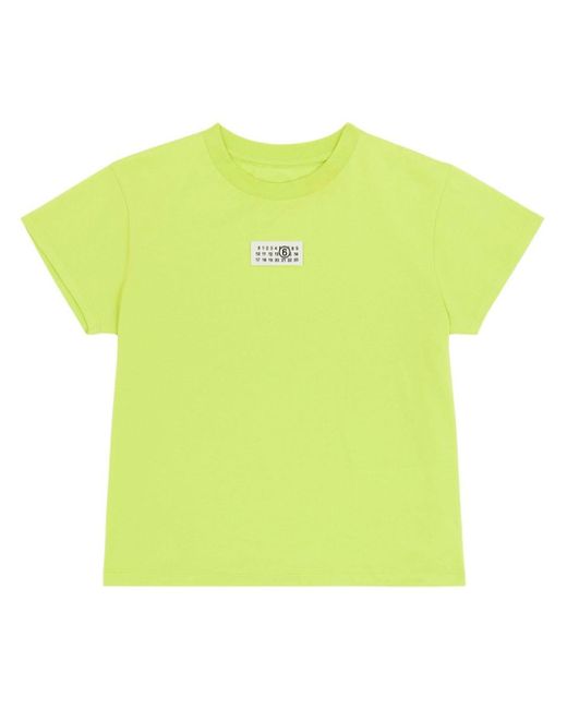 MM6 by Maison Martin Margiela Yellow T-Shirt mit Nummern-Motiv