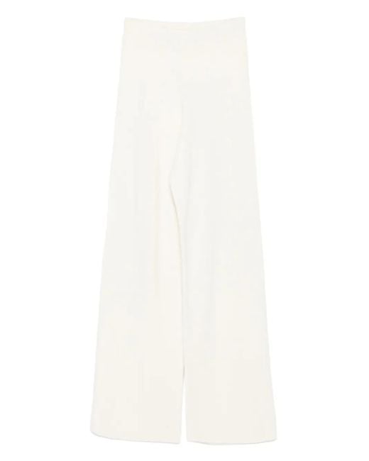 Fabiana Filippi White Ribbed Trousers