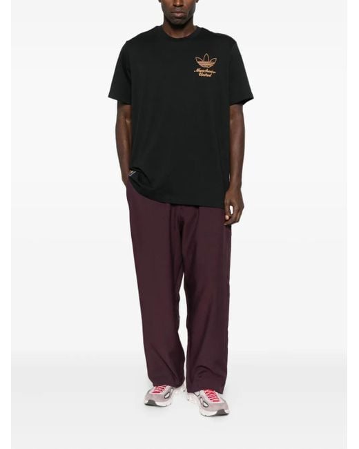 Y-3 Purple Drawstring-Waist Cotton Trousers for men