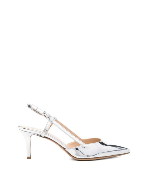Fabio Rusconi White Pointed-Toe Pumps