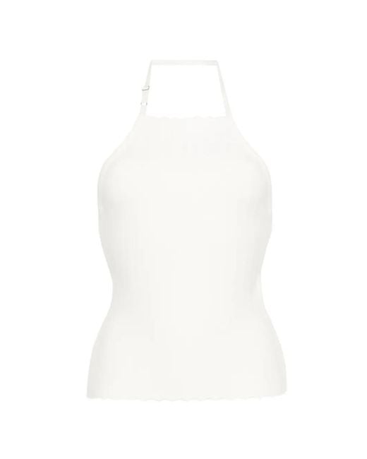 Jacquemus The Tablier Haltertop in het White