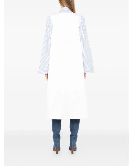 JNBY White Zipped Midi Dress