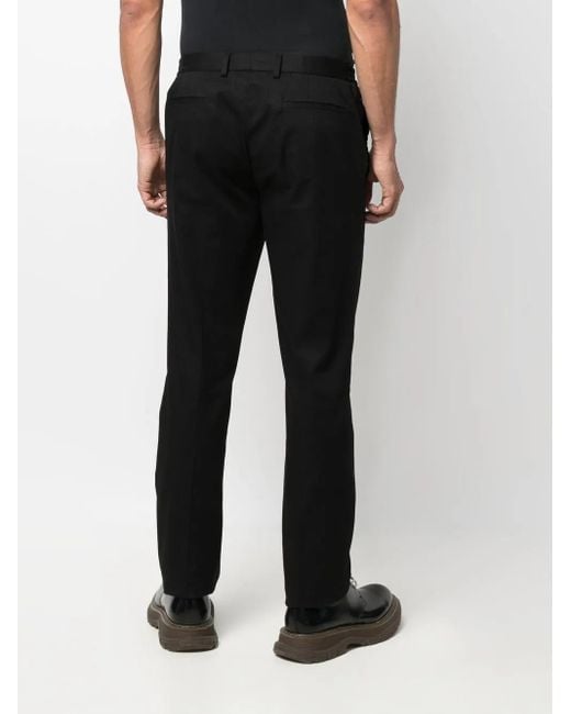 Billionaire Black Tailored-Fit Trousers for men