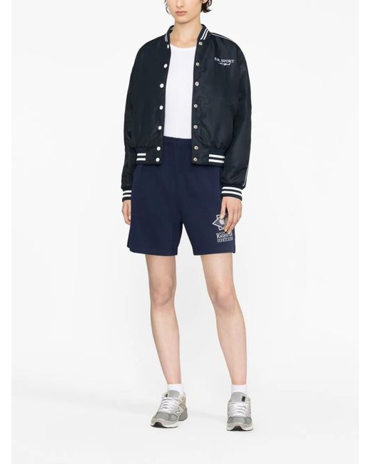 Sporty & Rich Blue Ny Racquet Club Track Shorts