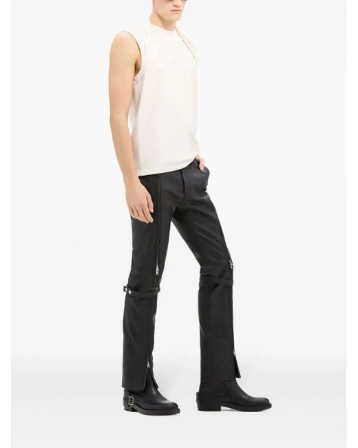 Courreges White Draped-Detail Cotton Tank Top for men