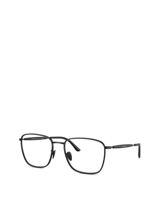Giorgio Armani Black Square-Frame Glasses for men