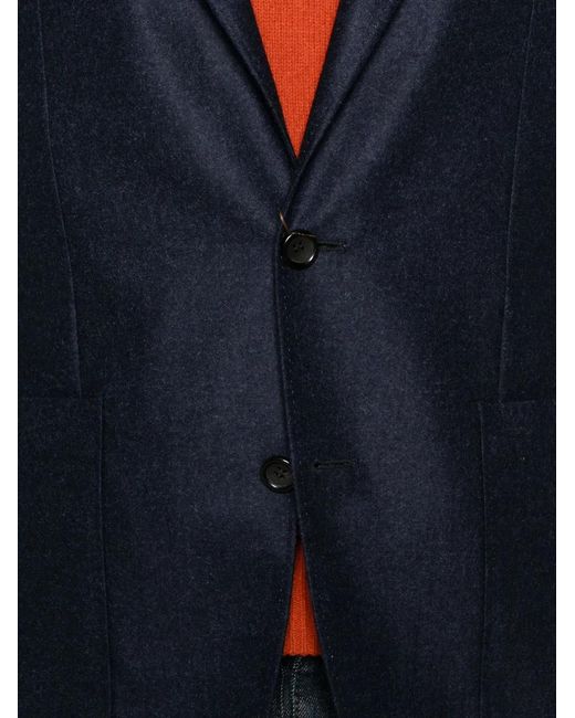 Canali Blue Two-Button Wool Blazer for men