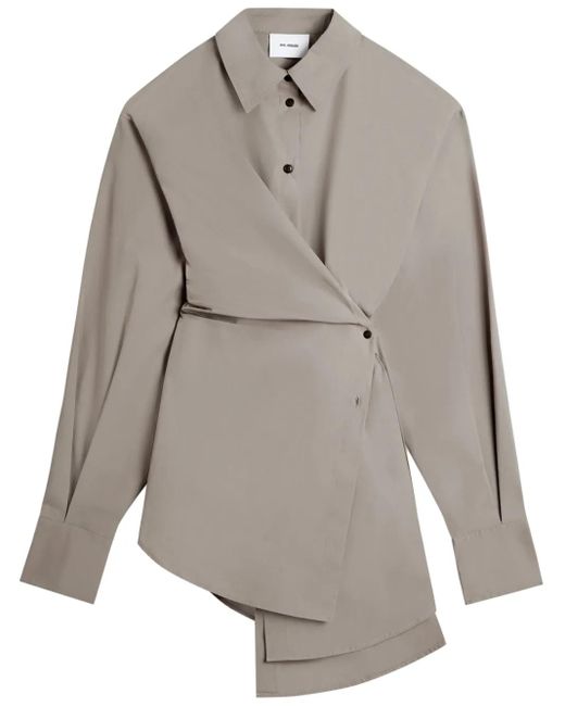 Axel Arigato Gray Parker Cotton Shirt Dress