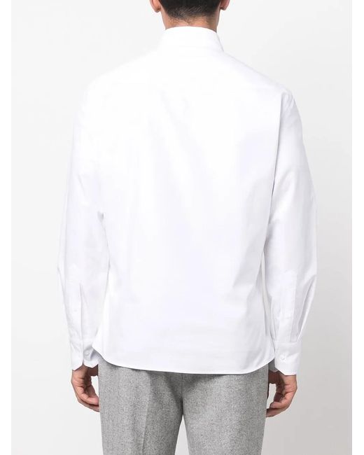 Camisa con bolsillos de solapa Brunello Cucinelli de hombre de color White