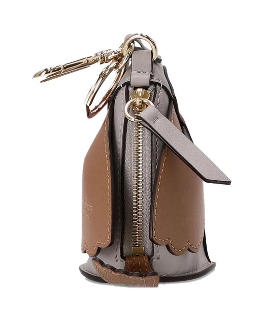 Mulberry White Bird-Shaped Keyring