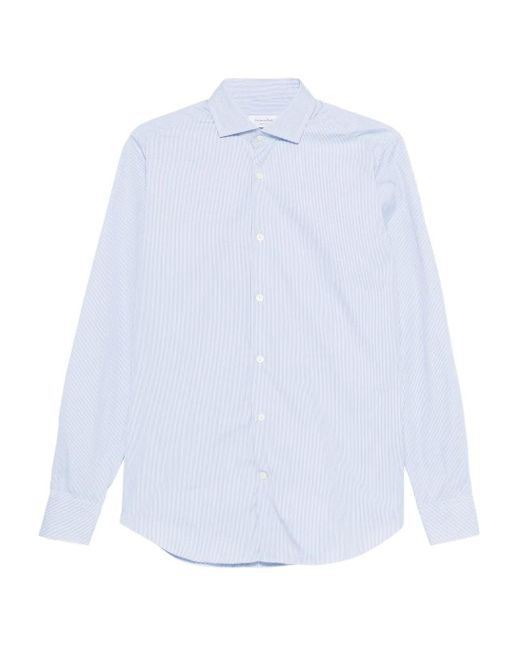 Tintoria Mattei 954 White Striped Shirt for men
