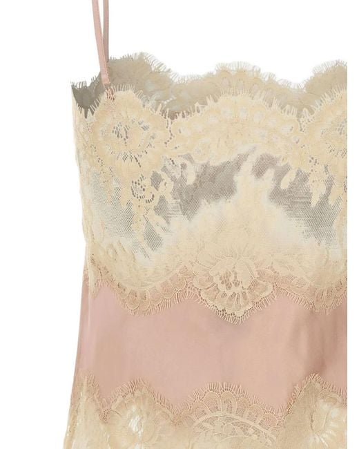 Herskind Natural Linnea Lace Scalloped-Hem Top