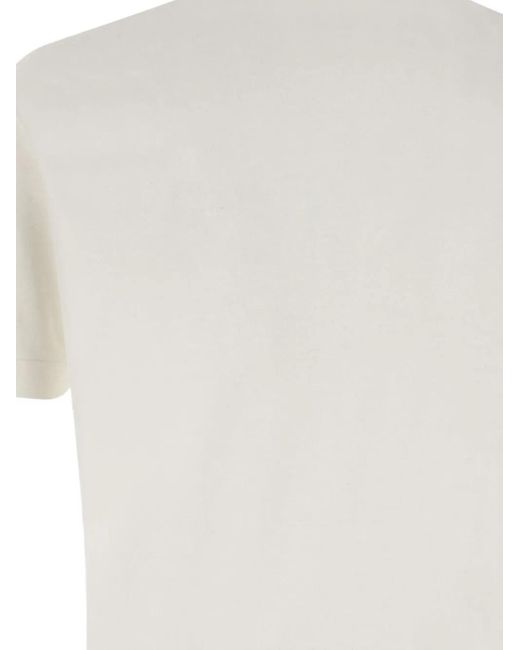 FILIPPO DE LAURENTIIS White Crepe T-Shirt for men