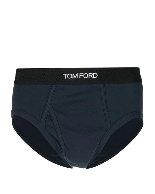 メンズ Tom Ford トム・フォード ロゴウエスト ブリーフ Blue