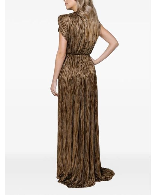ROSERRY Metallic Sicily Sleeveless V-Neck Maxi Dress