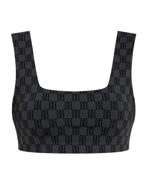 By Malene Birger Braga Cropped Top Met Monogram in het Black