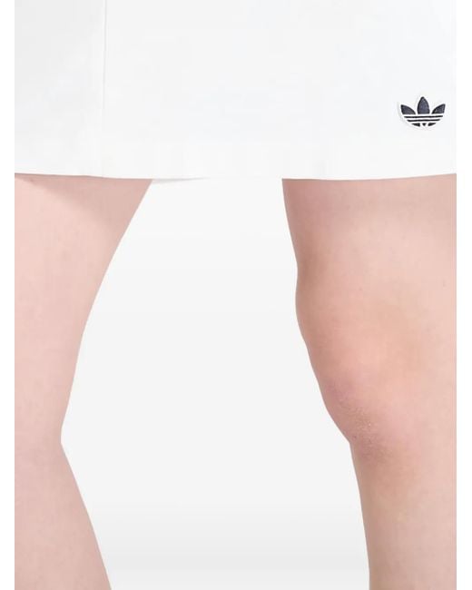 Adidas White X Sporty And Rich Stripe-Detail Skort