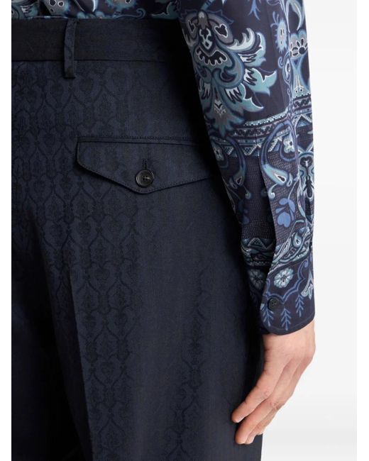 Etro Wollen Broek in het Blue voor heren