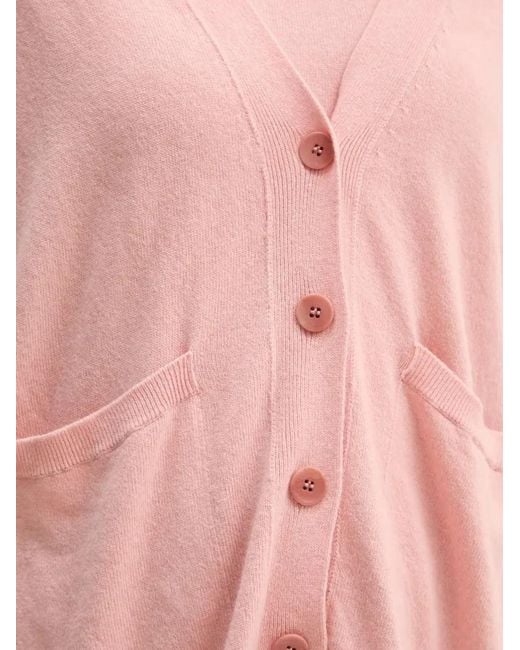 Sisley Pink Patch-Pocket Buttoned Cardigan