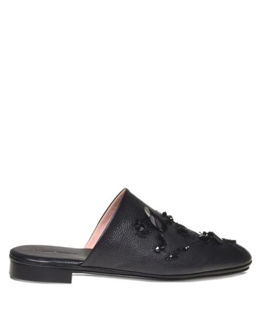 Alberta Ferretti Black Verzierte Mules