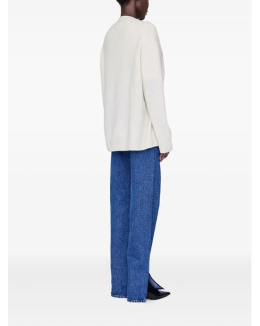Anine Bing White Jackson Cardigan