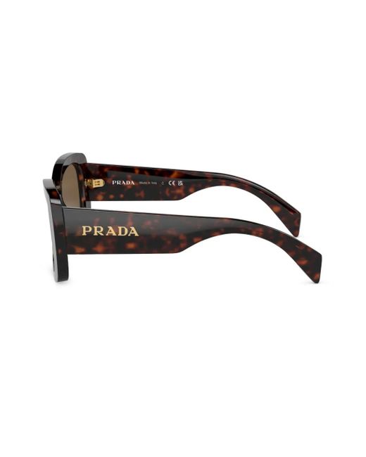 Prada Brown Prada Pr A08S Oversize Frame Sunglasses
