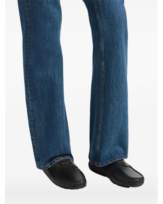 Bally Black Pilot Leather Loafers for men