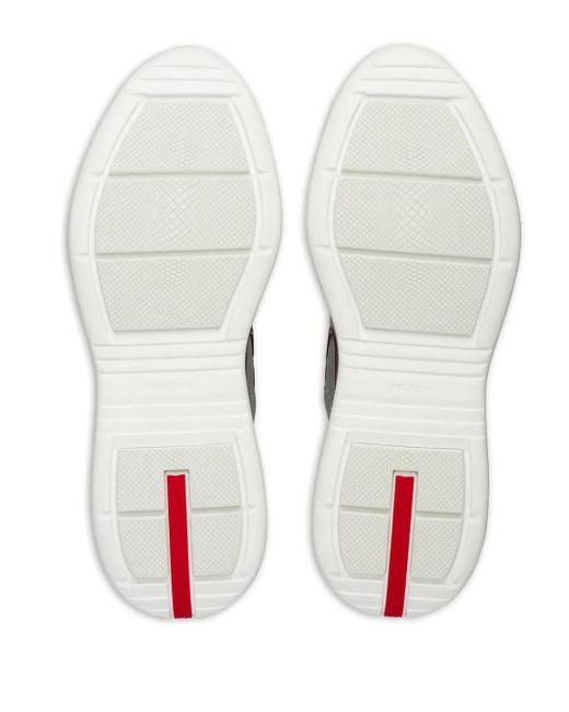 メンズ Prada テクニカル ファブリック スニーカー Red