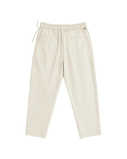 BE ABLE White Pleated Elasticated Trousers for men