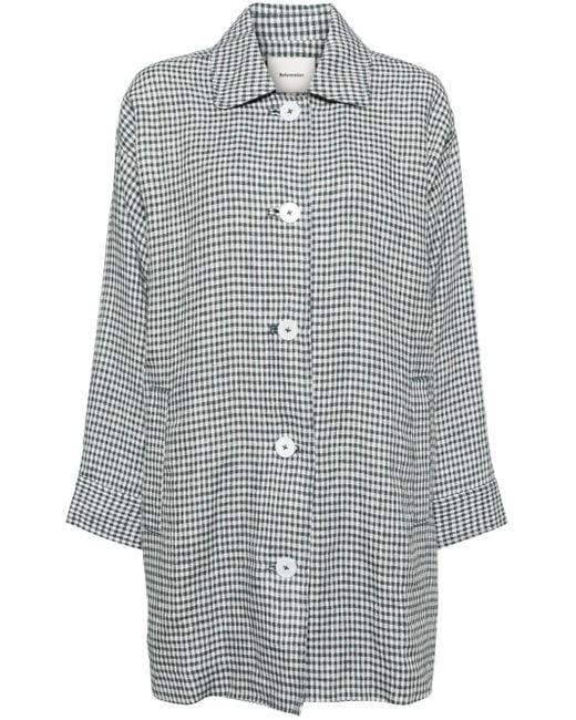 Reformation Gray Irene Linen Jacket