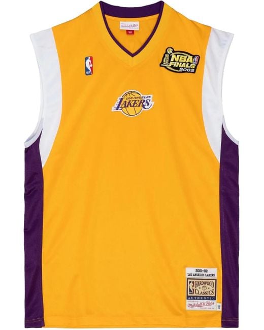 Mitchell & Ness Yellow Nba Authentic "Lakers 2001" Jersey for men